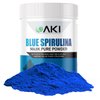AKI Blue Spirulina Powder Pack- Loaded with Antioxidants | Vegan & Authnetic Food Coloring - Ideal for Making Smoothies, Ice Cream, Yogurt or Pastries ((1 Oz/28.35gr))