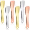 Trinkrittey 6 Pcs Metal Makeup Spatula Tool, Mini Skincare Spatula Skin Care Facial Cream Mask Scoop Makeup Tools for Cosmetic Scoop for Creams Lotions Masks (Silver Gold Rose Gold)