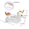 Baby Pool Float Unicorn Toddlers Floaties Infant Inflatable Swimming Ring with Handles for Kids Aged 1-6 Years