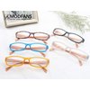 MODFANS 5 Pack Reading Glasses Women Men,Wood-Look Square Readers Spring Hinges 5 Pouch