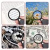 TEOYALL 10X Small Magnifying Glass, 2 PCS Mini Pocket Magnifier Folding Magnify Glass with Rotating Protective Holster
