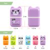 6 Pack Erasers for Kids, Cute Erasers with Cover and Roller, Pencil Rubber Erasers for Party Favors Gift Supplies (Model B)