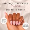 Glamnetic Press On Nails - Wild Card | Opaque UV Finish Short Pointed Almond Shape, Reusable Pastel Nails in 12 Sizes - 24 Nail Kit with Glue
