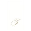 Caspari White Pearl Paper Linen Guest Towels, Monogram Initial J, Pack of 24