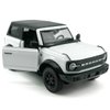 2-Door Bronco Badlands Model Car 1/36 Scale Diecast Toy Cars Metal Alloy Children’s Vehicles, Pull Back Doors Open, Black Rim, Mens Collection, Kids Toys for Boys Gifts, Cake Topper Home Décor, White