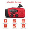 Esky Emergency Hand Crank Radio with 3 LED Flashlight, AM/FM/NOAA Portable Weather Radio with 2000mAh Power Bank Phone Charger, Solar Powered Rechargeable Radio for Indoor Survival Camping, SOS Alarm