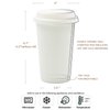 UDMG Reusable Double Wall Insulated White Ceramic Travel Coffee Cup with Lid & Sleeve, 12 fl.oz, I Am Not a Paper Cup…