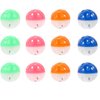 POPETPOP Bird Bell Balls Plastic Bird Ball Toy : 12pcs Bird Toys Bird Chewing Balls Colorful Cockatiel Balls with Bell Cat Toys Bird Cage Toy Bird Chewing Toys for Parrot Lovebirds, Random Color