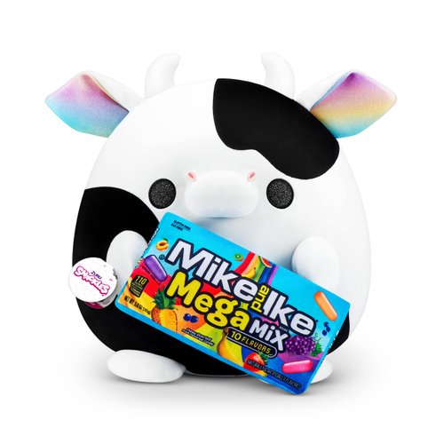 ZURU Snackles (Mike and IKE Cow Super Sized 14 inch Plush by ZURU, Ultra Soft Plush, Collectible Plush with Real Licensed Brands, Stuffed Animal