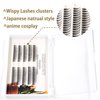 KISSNOWY Manga Lashes Natural Look, Single Individual Lashes Wispy Cluster Lashes Extension for Cosplay Japanese Anime Makeup False Lashes (A-01)