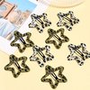 Snap Clips Leather Hair Clips Snap Hair Barrettes Non Slip Star Hair Accessories Leopard Colors Metal Snap Hair Clips for Girls Women -8P-Star