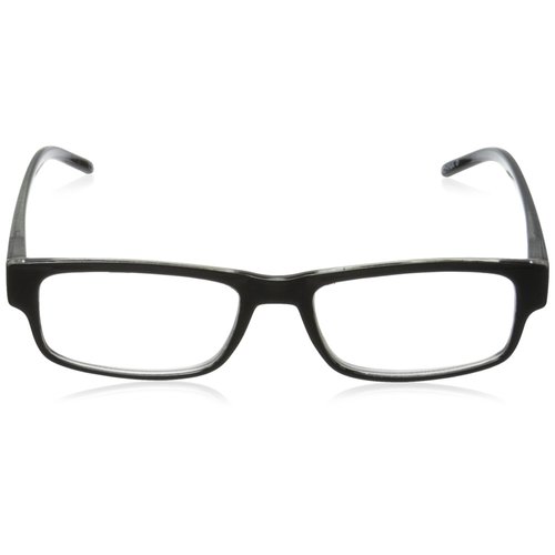 Foster Grant Men's Sloan Square Reading Glasses, Black/Transparent, 59 mm + 2.5