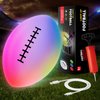 ARCTURINE Glow in The Dark Football, Size 6 Light up LED Football with USB-C Cable & Pump, Outdoor Sport Football Toys for Evening Play and Camping, Birthday Gifts for Boys 6-12 Year Old, White