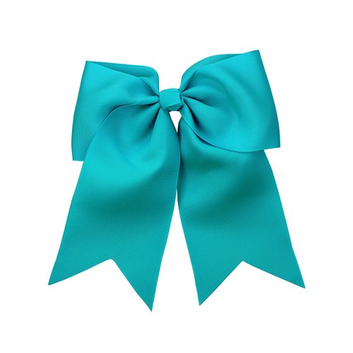 NYFASHION101 Women's Girls' Smooth Grosgrain Ribbon Bow Alligator Clip, Turquoise