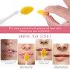 WLLHYF 5 Pcs Lip Scrub Brush Double-Sided Silicone Exfoliating Tool Mini Soft ​Lip Brush Cleaner for Men Women lightening dark lips Smoother Fuller Lip Appearance