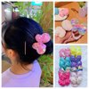 Lemeilleur 14 Pcs Sequined Butterfly Hair Ties Bow Hair Ties Elastic Rubber Bands Hair Scrunchies for Toddlers Girls Rainbow Sequin Sparkle Ponytail Holders Hair Accessories