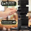 Buzzed Blocks Adult Drinking Game - 54 Blocks with Hilarious Drinking Commands on 40 of Them | Perfect Party Starter | Entertaining Party Game for Adults | Novelty Funny Gift (Black)