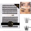 Lash Clusters,144pcs D Curl Individual Lashes Mix Style Lash Extension, Eyeberly Cluster Lashes Natural Look Eyelash Extensions 10/12/14/16mm Mix Length 2 In 1 DIY Wispy Lashes at Home (Dream&Crown)