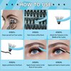 KevKev Lash Clusters Kit Lash Extension Kit D Curl Eyelash Extension Kit 280 Pcs Eyelash Clusters Kit Cluster Eyelash Extensions Individual Lashes Kit with Lash Bond and Seal Eyelash Tweezers