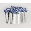 Faship Sapphire Color Blue Crystal Floral Hair Comb
