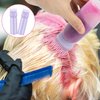 ONLYFU 4 Pcs Root Comb Applicator Bottle, 6 Oz Hair Dye Applicator Bottle with Comb and Scale Plastic Hair Oil Applicator Bottle for Hair Dye and Hair Care Purple
