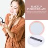 Beaupretty Loose Powder Containers with Puff 2PCS Powder Compact Container, Plastic Empty Makeup Loose Powder Case with Puff and Elasticated Net Sifter Cosmetic Travel Container