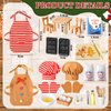 Kajaia 30 Pcs Christmas Elf Accessories Mini Elf Doll Baker Outfit Set Include Baking Apron and Hat Miniature Rolling Pin Flour Egg Bowl Cookie Tray Whisk, Doll is Not Included (Gingerbread Man)