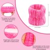 Atoden Spa Headband and Wristband Set Skincare Headband Makeup Headband Bowknot Snail Headbands Wrist Bands for Washing Face Cute Animal Face Wash Headband for Women Girls (Hot Pink)