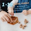 KINGOU Wooden Logic Puzzle Brain Teasers Intellectual Toy Number Puzzle