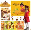 Funnlot Thanksgiving Games, 3 in 1 Thanksgiving Party Games for Kids Thanksgiving Stickers Thanksgiving Games and Activities Thanksgiving Bingo