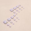 24 Pcs Purple Press on Short Toenails - MINGCHUN Summer Fake Toenails Press on Glitter Toenail with Glitter Powder Rhinestone Full Cover False Glue on Stick on Toenails Artificial Acrylic Toenail