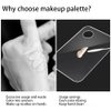 NaYiissi 2pcs Acrylic Makeup Palette, Cosmetic Makeup Mixing Tray with 2pcs Spatula Tool, Foundation Makeup Palette for Nail Art Eye Shadow Pigment Blending (Rectangle)