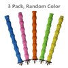 kathson Bird Perch Parrot Stand Cage Accessories Natural Wooden Stick Paw Grinding Rough-surfaced Chew Toy for Cockatiels,Cockatoo,Lorikeet,Conure,Parakeet 3 Pack (Random Color)