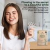 rebEarth Natural Dental Floss Picks - Oral Care Dental Pick w/Mint Flavored Toothpicks, 2-in-1 Natural Floss & Toothpicks, Plant-Based Dental Flossers, Tooth Floss Picks w/Tongue Cleaner (200 Count)