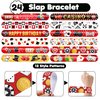 48 Casino 24PCS Casino Temporary Tattoos Sticker 24PCS Slap Bracelets Perfect for Themed Birthday Party Favors Baby Showers or Classroom Rewards Ideal Decor and Gifts for Girls and Boys
