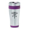 16oz Insulated Stainless Steel Travel Mug PA Physician Assistant Caduceus (Purple)