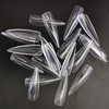 LoveOurHome 240pc Long Stiletto Nail Tips XL Clear Acrylic False Nails Pointy Stiletto Artificial Fake Nail Art Tips Full Cover 12 Size Manicure DIY Fingernails Design Nail Decor for Women Girls