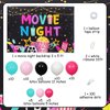 kreat4joy Movie Night Birthday Party Decorations for Girls, Movie Theme Party Decorations, Movie Night Backdrop Balloons Arch for Movie Night Theme Birthday Party Supplies