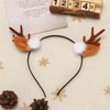 Macute Christmas Deer Antlers Headbands Christmas Hair Band Headdress Brown Deer Antlers Hair Hoop Christmas Hair Accessories for Women Holiday Party Costume Headwear 1PCS (brown antler, universal)
