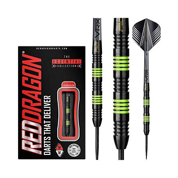 Red Dragon Freestyle: 24g - Tungsten Darts Set with Flights and Stems
