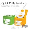 Saplaya 30 Sheet Quick Daily Routine Brightening Vitamin-C, Aloe Vera Clensing Facial Mask Sheets