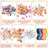 ERguanfoiun 326Pcs DIY Keychain Making Crafts Kits Colorful Smile Letter Beads for Bracelets Making Heart Pony Alphabet Bead Jewelry Key Ring Accessories Supplies Festival Valentine's Day Gift for Kid