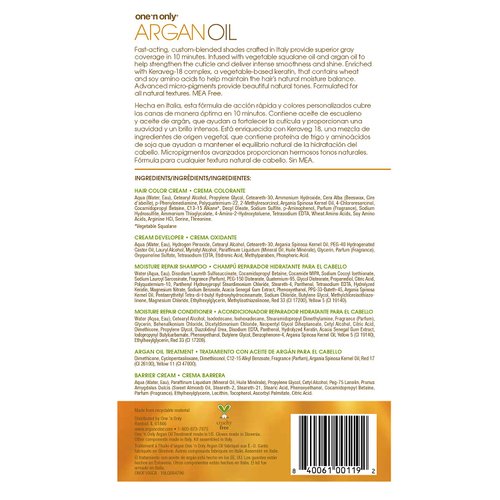 One 'n Only Argan Oil Fast 10 Permanent Hair Color Kit 6CA Caramel Dark Blonde, Gray Hair Coverage in 10 Minutes, Helps Maintain Natural Moisture Balance, Advanced Micro-Pigments for Natural Tones