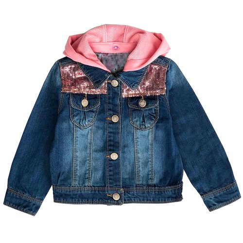 Peacolate 2-11Y Little&Big Girls Sequin Outerwear Embroidery Denim Jacket(Butterfly,7-8y)