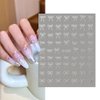 6 Colors Bronzing Bow Nail Stickers for Nail Art Cute Bow Nail Decals 3D Nail Art Stickers Nail Bow Stickers for Nails Design Nail Bows Ribbon Bowknot Nails Stickers Women Girl Manicure Nail Supplies