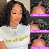 ISEE Wear and Go Glueless Wigs Human Hair Pre Plucked Deep Wave Bob Wig Human Hair Lace Front Wigs for Women Upgraded No Glue Pre Cut 4x4 Lace Closure Glueless Wigs for Black Women Human Hair 12 Inch