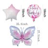 Butterfly Birthday Party Decorations Butterfly Foil Balloons for Kids Birthday Party Decoration Supplies