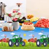 littkeef cliaet 3 Pack Tractor Party Tablecloth Tractor Plastic Table Cover Green Tractor Party Decorations Disposable Tractor Time Party Table Covers Farm Themed Birthday Party Supplies,54 x 87 in