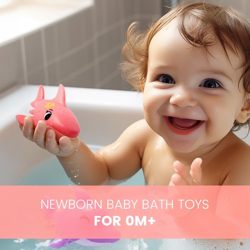 Hely Cancy Bath Toys for Kids - No Hole Baby Bath Toys, 1 Year Old Bath Toys for Infant Boys Girls Shower Water Pool Toys