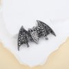 BERYUAN Gothic Black Bat Rhinestone Hairpins - Vampire Decor Bun Hair Clips for Party Costume, Girls